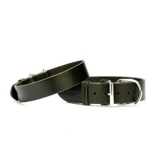 Doggie Deri El Yapımı Köpek Boyun Tasması 3,5x47-55 cm Siyah