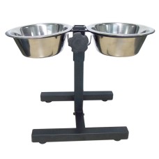 Tommy Ayarlanabilir Ayaklı Çelik Köpek Mama Su Kabı 1 Litre