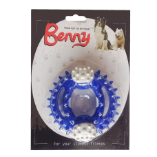 Benny Diş Kaşıma Köpek Oyuncağı Yuvarlak 9,5 cm Mavi Benny Diş Kaşıma Köpek Oyuncağı Yuvarlak 9,5 cm Mavi
