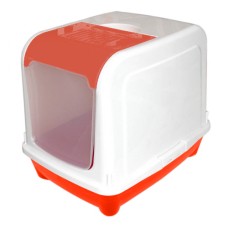 Kapalı Çift Açılır Kedi Tuvaleti 50/38/42 cm Turuncu