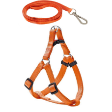 Köpek Göğüs Tasma Seti 25-40 cm Turuncu + Gezdirme Kayışı