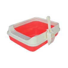 Kedi Tuvalet Kum Kabı + Kürek Hediyeli 13*36*48 cm Turuncu