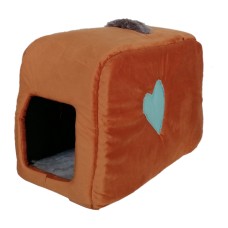 Flipper Kedi Köpek Yatağı Kalpli Çanta Model 35*55 cm Kahverengi Flipper Kedi Köpek Yatağı Kalpli Çanta Model 35*55 cm Kahverengi