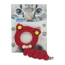 Markapet Jooys Zilli Kedi Örgü İpi 15 cm Kırmızı Markapet Jooys Zilli Kedi Örgü İpi 15 cm Kırmızı