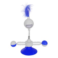 Markapet Vantuzlu Komik Dönen Kedi Oyuncağı 17 cm*18-30 cm Mavi