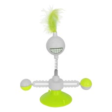 Markapet Vantuzlu Komik Dönen Kedi Oyuncağı 17 cm*18-30 cm Sarı