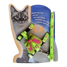 Atlantik Kurdelalı Desenli Kedi Göğüs Bel Tasması 20*32 cm Yeşil Atlantik Kurdelalı Desenli Kedi Göğüs Bel Tasması 20*32 cm Yeşil