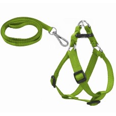 Köpek Göğüs Tasma Seti 30-50 cm Yeşil + Gezdirme Kayışı