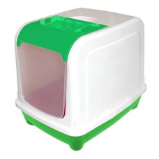 Kapalı Çift Açılır Kedi Tuvaleti 50/38/42 cm Yeşil