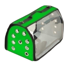 Markapet Şeffaf Flybag Kedi Köpek Taşıma Çantası 25*25*40 cm Yeşil