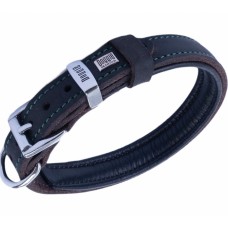 Doggie Yağlı Gerçek Deriden El Yapımı Köpek Boyun Tasması 2x35-40 cm Kahverengi