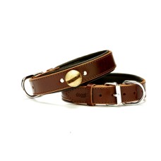Doggie Konforlu Zilli Avcı Deri Köpek Tasması 3x42-50 cm Kahverengi Doggie Konforlu Zilli Avcı Deri Köpek Tasması 3x42-50 cm Kahverengi